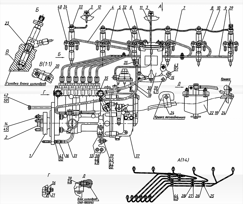 Д 245 схема тнвд