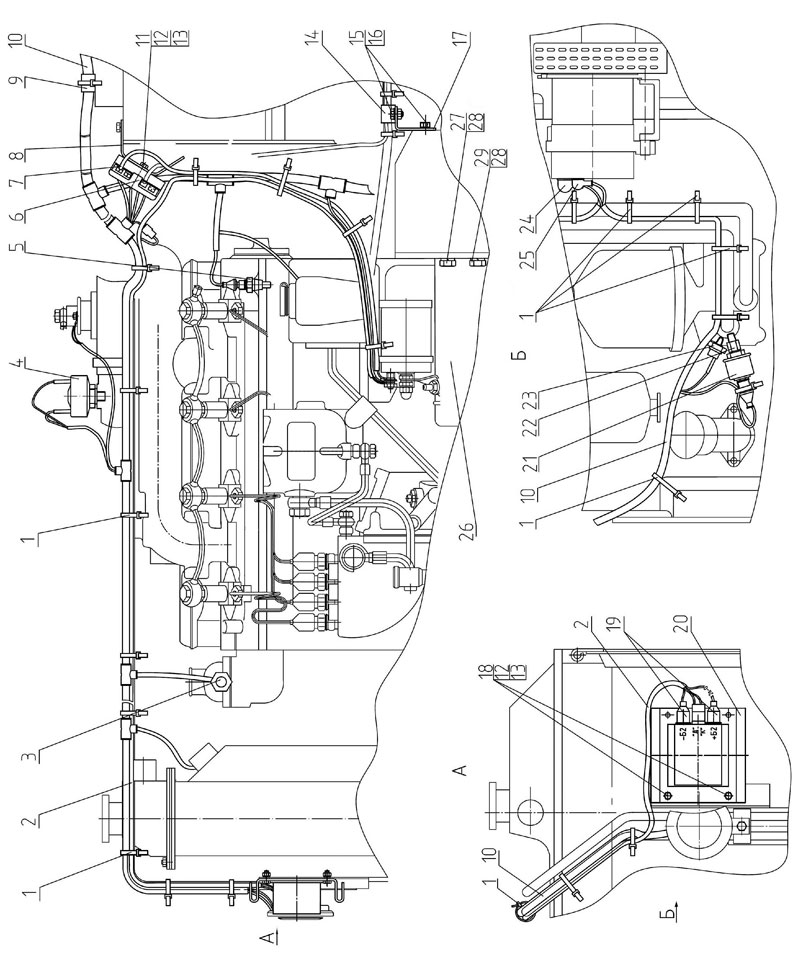 Мтз 1025 схема электрооборудования