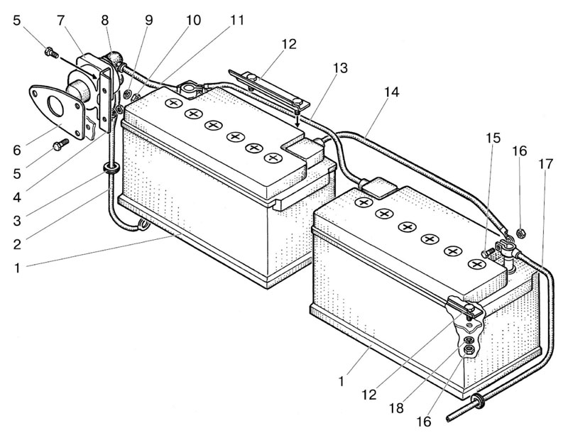 Схема подключения аккумуляторов мтз 82