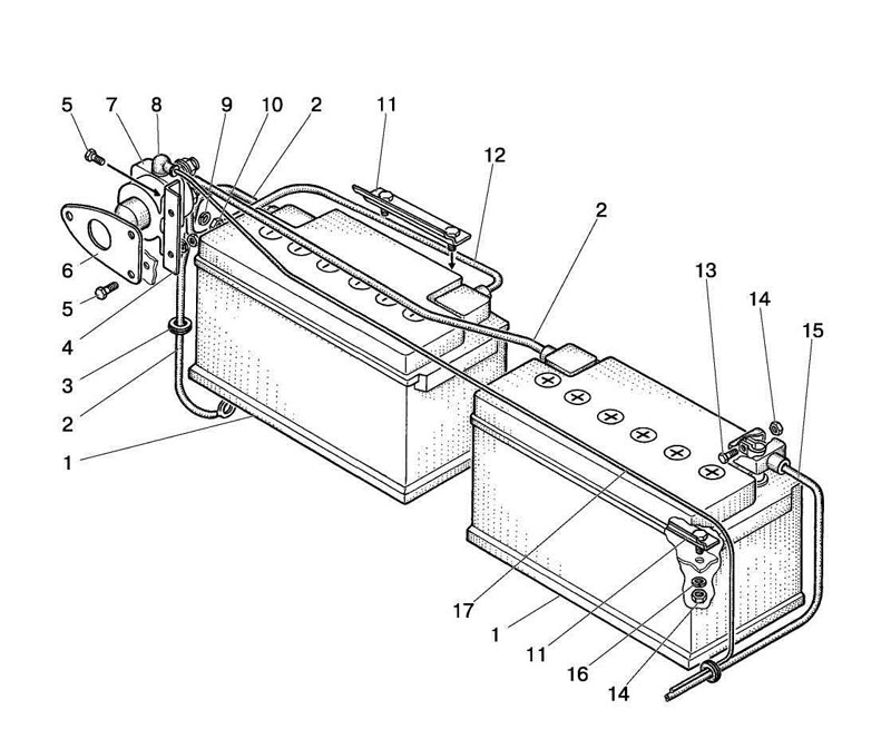 Схема подключения аккумуляторов мтз 12 21
